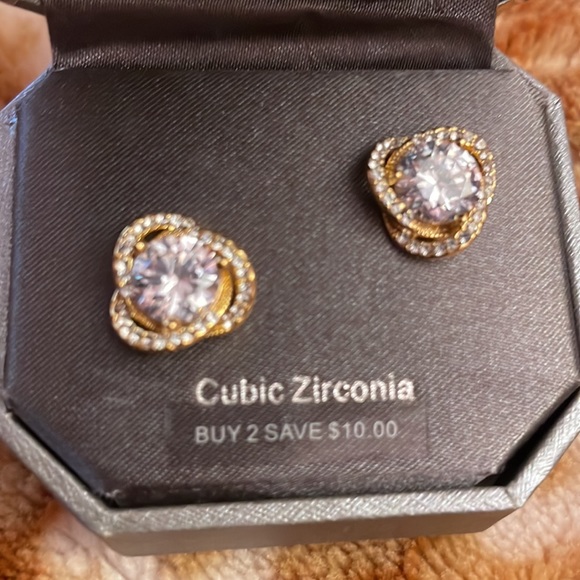 Cubic Zirconia Earrings - Picture 3 of 3